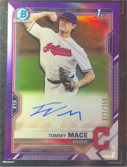 2021 Bowman Chrome Draft #CDA-TMA Tommy Mace — front