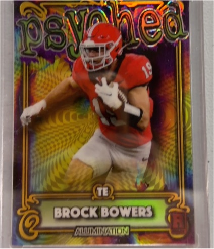 2023 Wild Card Alumination Psyched #AP-BB Brock Bowers — front