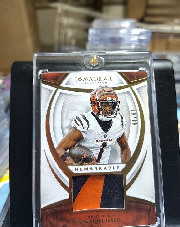 2025 Panini Immaculate Collection #48/49 Ja'Marr Chase Remarkable Patch — front
