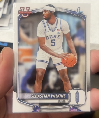 2025-26 Bowman Basketball Chrome #BCP-99 Sebastian Wilkins — front