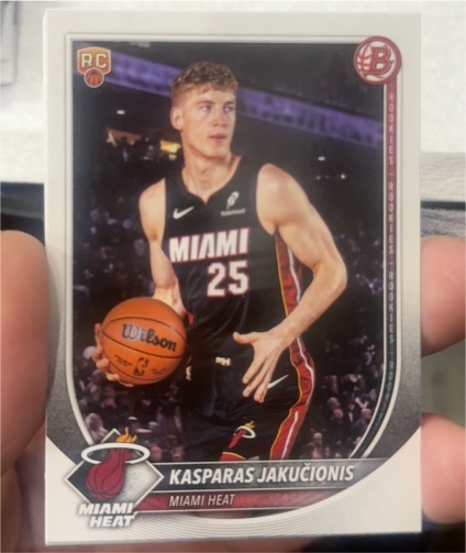 2025-26 Bowman #20 Kasparas Jakučionis — front