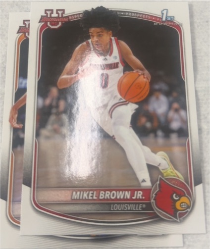 2025-26 Bowman University #BPP-12 Mikel Brown Jr. — front
