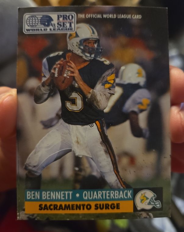 1991 Pro Set World League #28 Ben Bennett Sacramento Surge — front