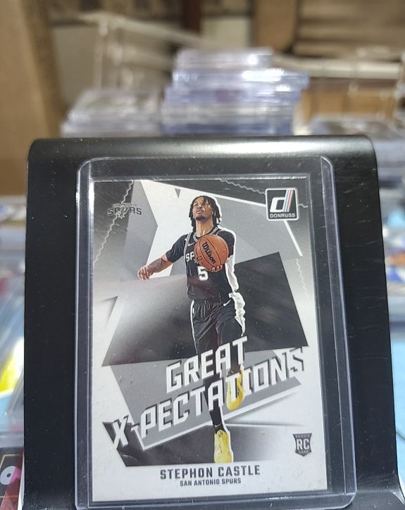 2024-25 Panini Donruss #1 Stephon Castle Great X-Pectations RC San Antonio Spurs — front