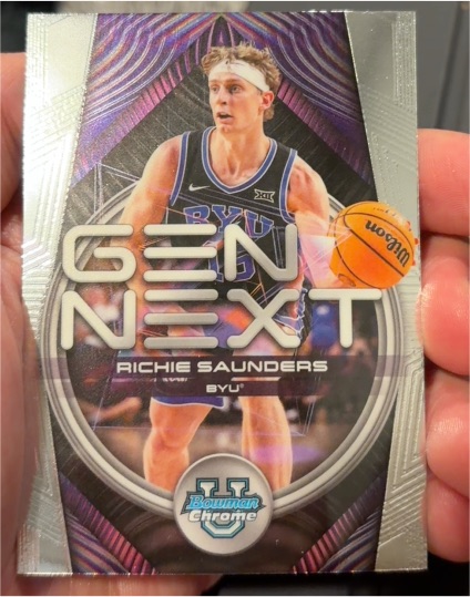 2025-26 Bowman Chrome University #GN-23 Richie Saunders Gen Next — front