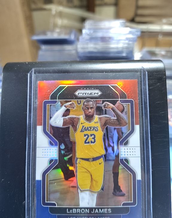 2021-22 Panini Prizm #91 LeBron James Red White Blue — front