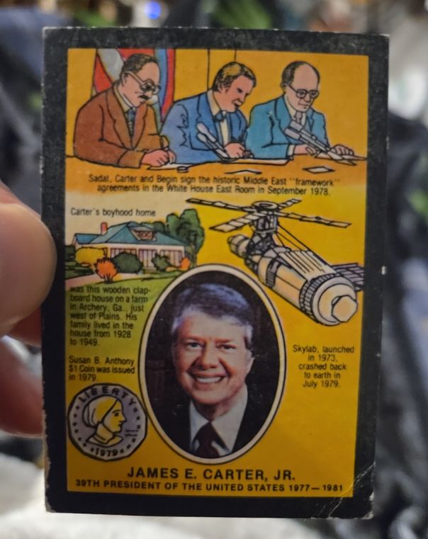 1980 Kellogg's Presidents Card #39 James E Carter, Jr — front