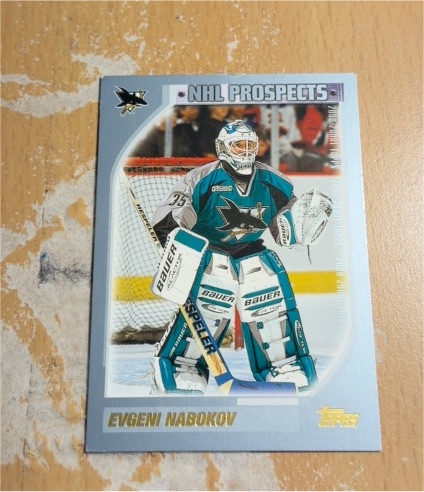 2000-01 Topps NHL Prospects #303 Evgeni Nabokov — front