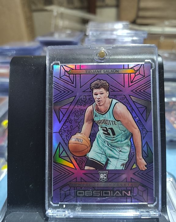2024-25 Panini Obsidian #178 Tidjane Salaun Rookie Charlotte Hornets — front