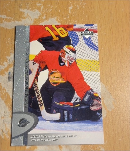 1996-97 Upper Deck #348 Kirk McLean — front