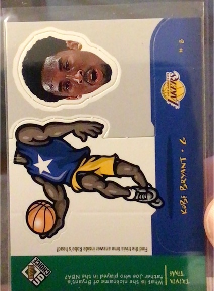 1998 Upper Deck Choice #13 Kobe Bryant Mini Bobbing Head Insert — front