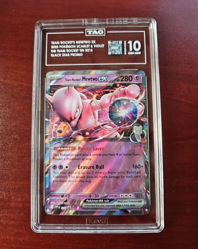 2025 Pokemon Scarlet & Violet Black Star Promo #216 Team Rocket's Mewtwo EX — front