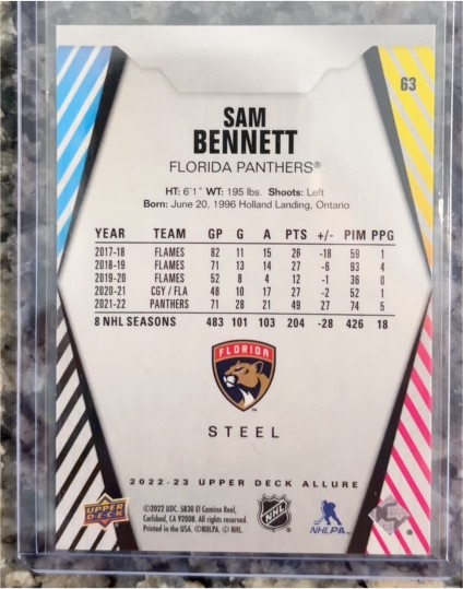 2022-23 Upper Deck Allure #63 Sam Bennett — front