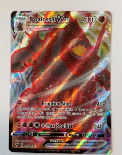 2020 Pokémon TCG Vivid Voltage #099 Coalossal VMAX — front