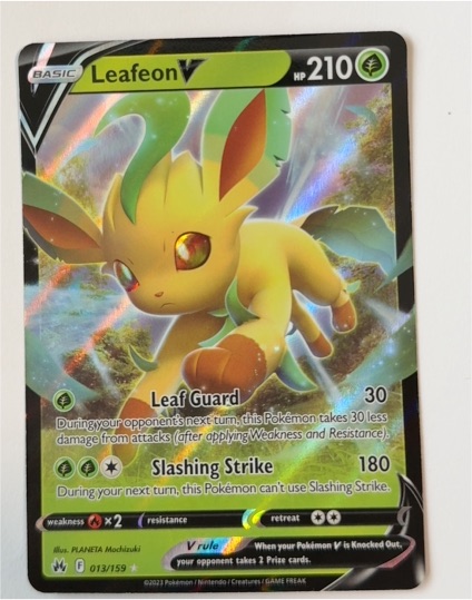 2023 Pokémon Crown Zenith #013 Leafeon V — front
