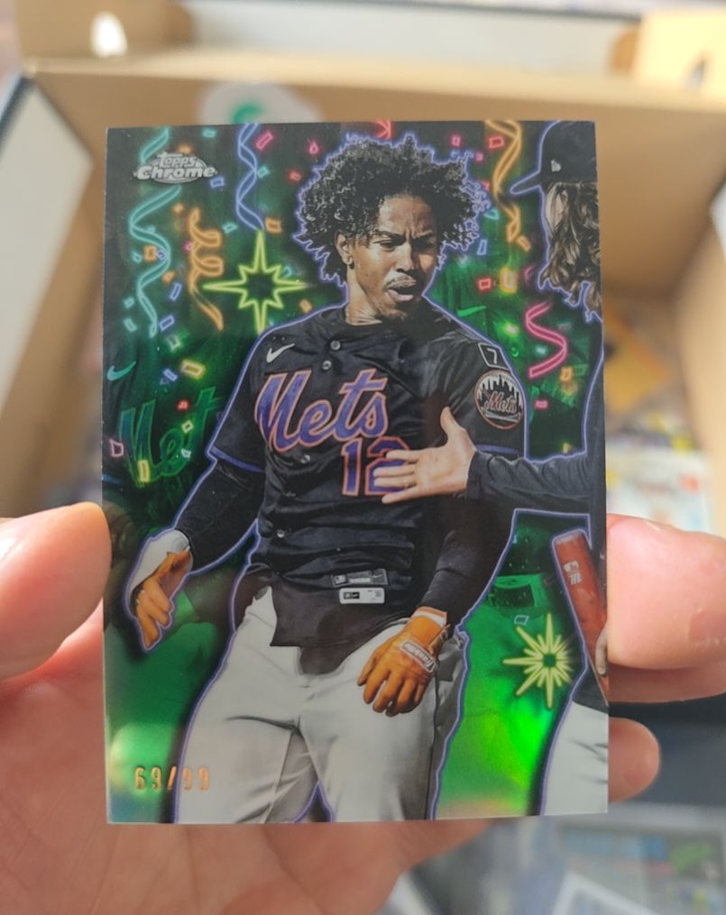 2025 Topps Chrome Update #CT-13 Francisco Lindor Celebracion — front