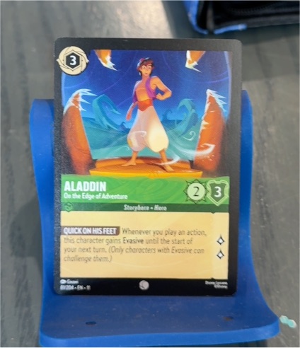 2023 Lorcana Winterspell #81 Aladdin On the Edge of Adventure — front