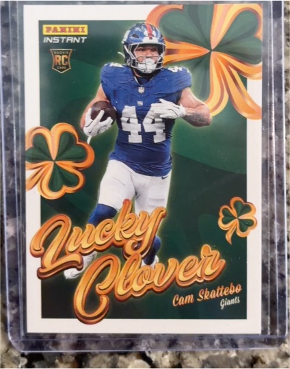 2025 Panini Instant Lucky Clover #19 Cam Skattebo — front