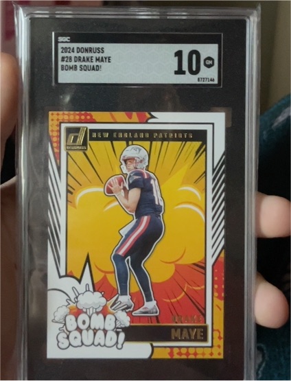 2024 Donruss #28 Drake Maye Bomb Squad — front