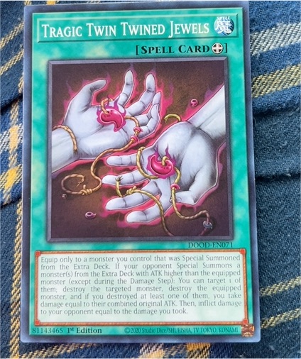 2020 Yu-Gi-Oh! Doom of Dimensions #DOOD-EN071 Tragic Twin Twined Jewels — front