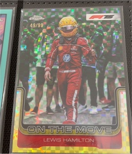 2025 Topps Chrome F1 #191 Lewis Hamilton On The Move — front