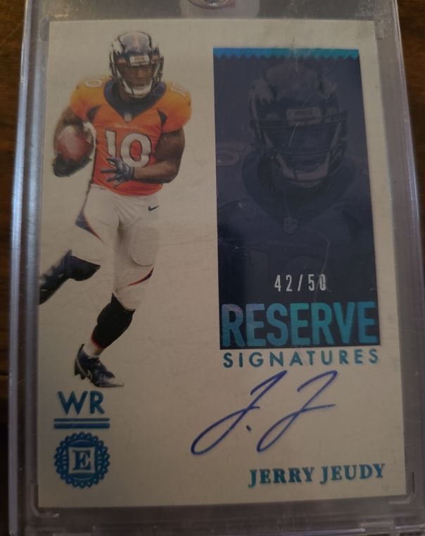 2021 Panini Encased Reserve Signatures #RS-JJ Jerry Jeudy — front