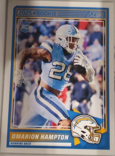 2025 Panini Score #37 Omarion Hampton — front