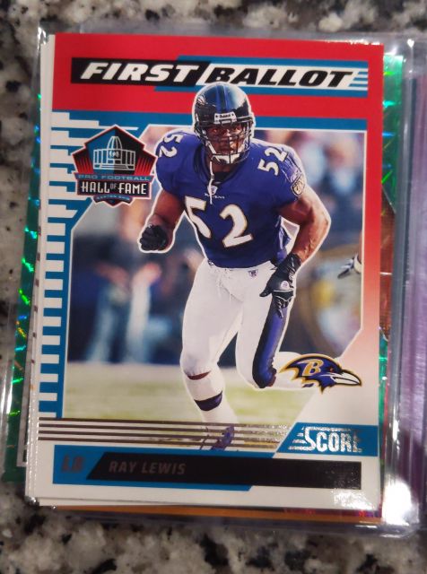 2025 Panini Score First Ballot #9 Ray Lewis — front