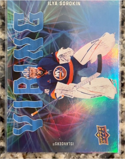 2025-26 Upper Deck Series 2 #VB-18 Ilya Sorokin Vibing — front