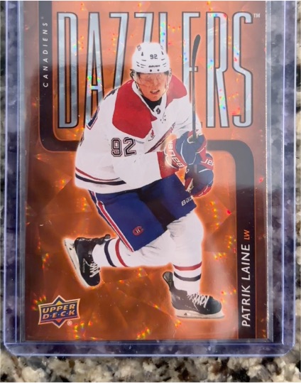 2025-26 Upper Deck #DZ-90 Patrik Laine Montreal Canadiens Dazzlers Orange — front