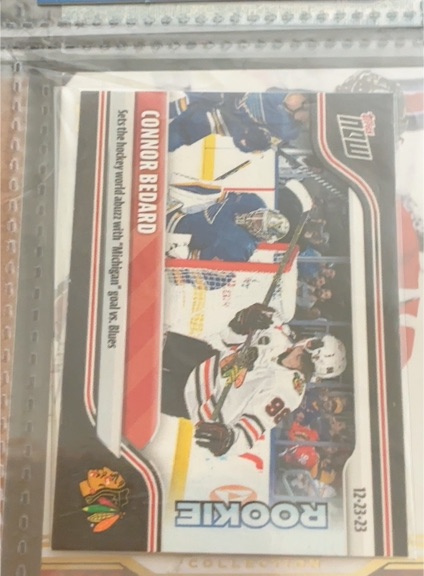 2023-24 Topps Now NHL Stickers #70 Connor Bedard — front