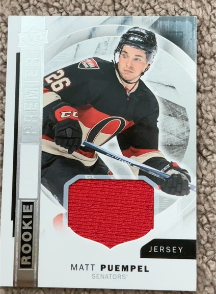 2015-16 Upper Deck Premier Rookie #R-6 Matt Puempel — front