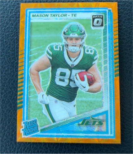 2025 Donruss Optic #328 Mason Taylor Rated Rookie Red Wave — front