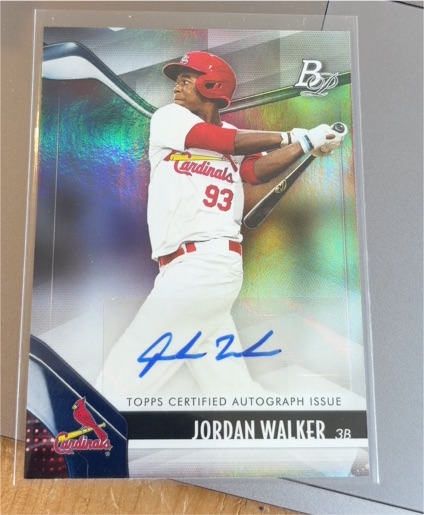2021 Bowman Platinum #TOP-34 Jordan Walker — front