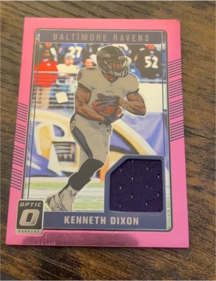 2016 Donruss Optic Rookie Threads Pink #DRT-DI Kenneth Dixon — front