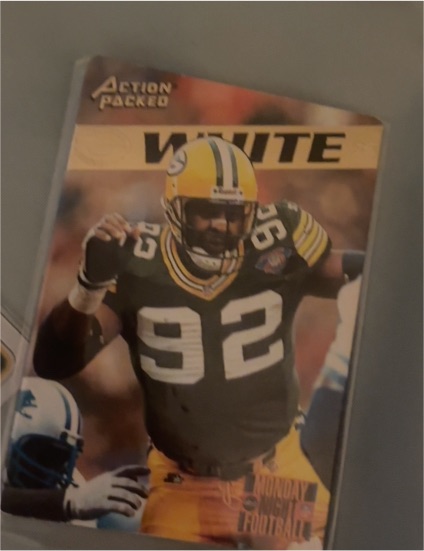 1995 Action Packed Monday Night Football #9 Reggie White — front