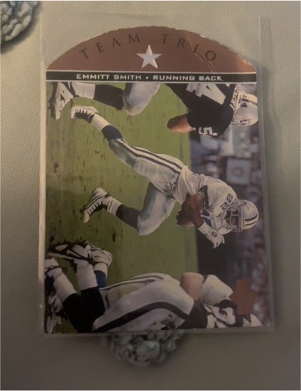 1996 Upper Deck Team Trio #TT70 Emmitt Smith — front