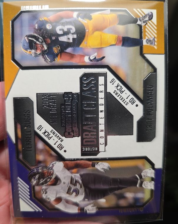 2024 Panini Contenders #20 Terrell Suggs / Troy Polamalu Historic Draft Class — front
