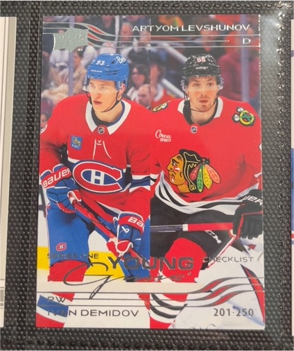 2025-26 Upper Deck Series 1 #250 Artyom Levshunov / Ivan Demidov Young Guns Checklist — front