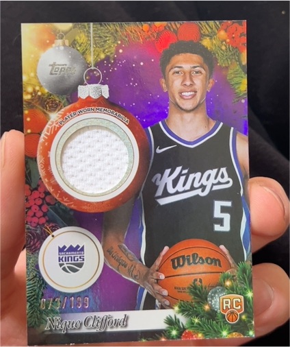 2025-26 Topps Holiday #PR-NI Nique Clifford Rookie Card — front