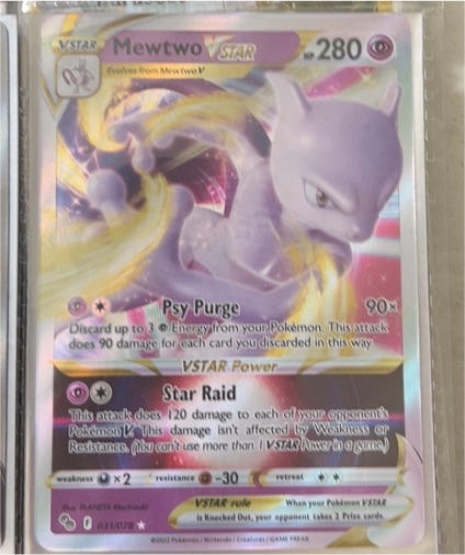 2022 Pokémon Mewtwo VSTAR #031/078 — front