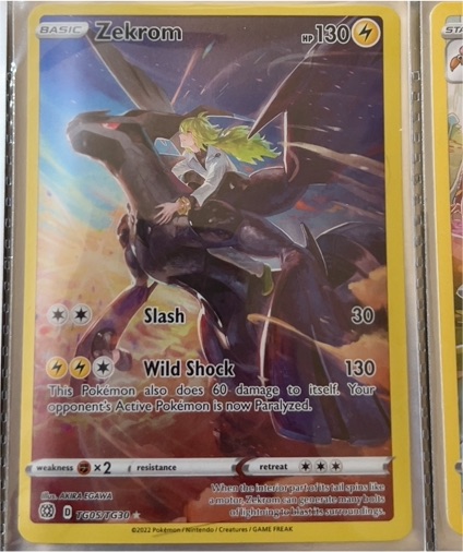 2022 Pokemon Brilliant Stars #TG05 Zekrom — front
