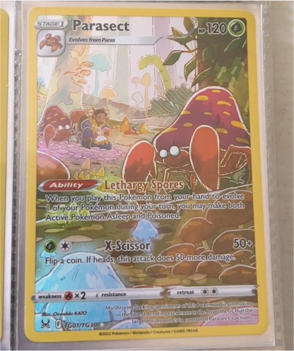 2022 Pokémon Lost Origin #TG01 Parasect — front
