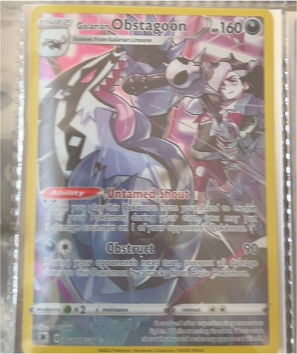 2022 Pokémon Astral Radiance #TG10 Galarian Obstagoon — front