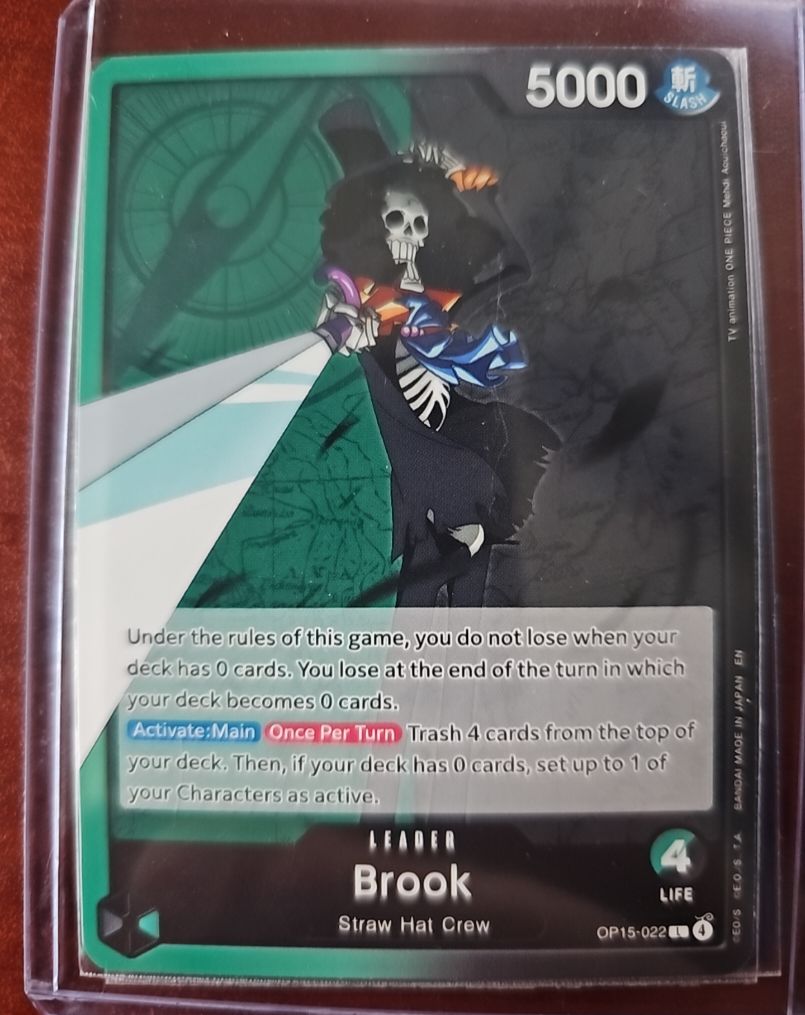 One Piece CCG Brook Leader OP15-022 Adventure On Kami’s Island — front