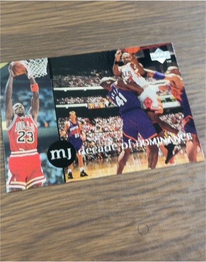 1994-95 Upper Deck Collector's Choice International #J6 Michael Jordan Decade of Dominance — front