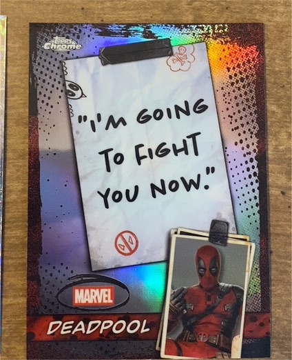 2025 Topps Chrome #WM-03 Deadpool I'm Going To Fight You Now — front