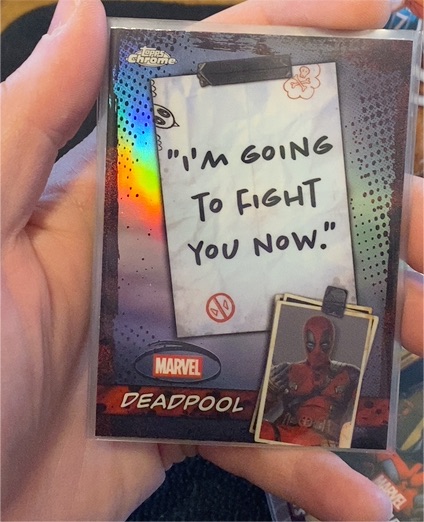 2025 Topps Chrome #WM-03 Deadpool I'm Going To Fight You Now — front