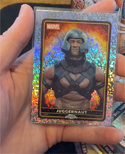 2025 Topps Chrome Deadpool #33 Juggernaut Mini Diamonds Refractor — front
