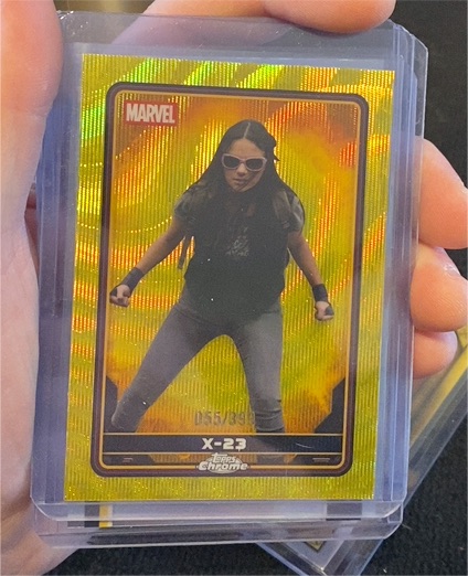 2025 Topps Chrome Deadpool X-23 #42 Yellow Wave — front